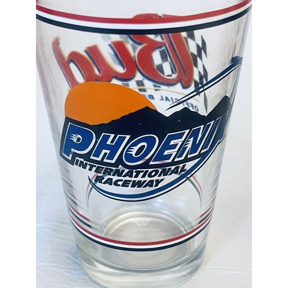Beer Pint Glasses Bud Official Nascar PHOENIX International Speedway Set of 2 - Picture 3 of 8